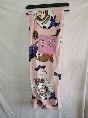 Monchhichi Halloween Pink Plush Throw